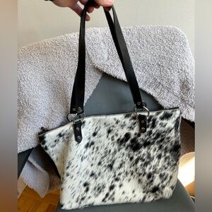 Jill’s Homestead Daisy tote bag- hair on hide
